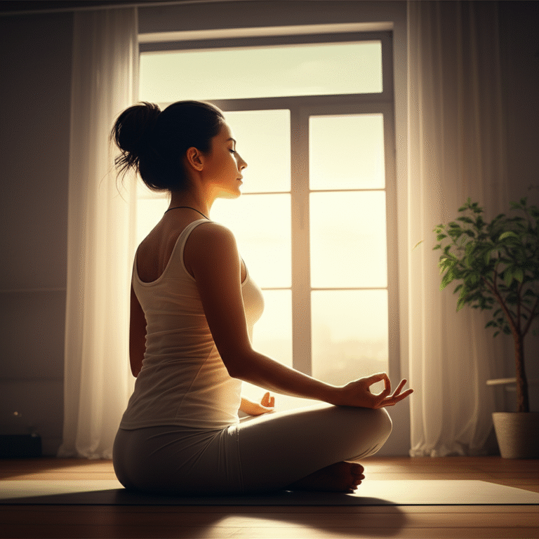 Autoconhecimento e Meditação para uma Vida Sexual Satisfatória Pessoa meditando em um ambiente tranquilo.