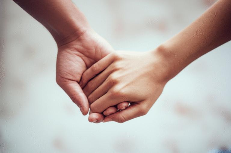 Consentimento: A Base da Intimidade Mãos dadas simbolizando consentimento e respeito mútuo.