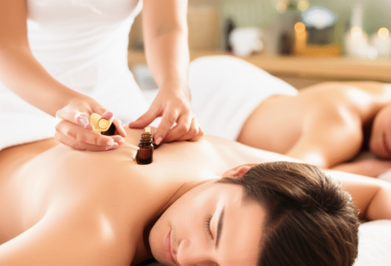 Preliminares Sensuais Casal desfrutando de massagem sensual