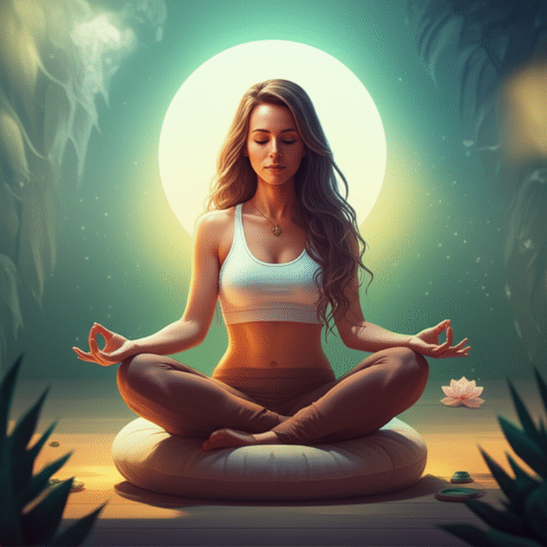 Autoconhecimento e Sexualidade Mulher meditando, representando autoconhecimento sexual.